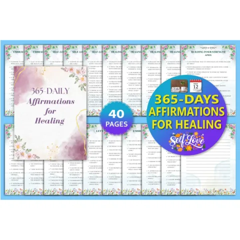 Days of Affirmations for Healing Planner