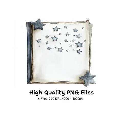 Starry Night Book Clipart Bundle