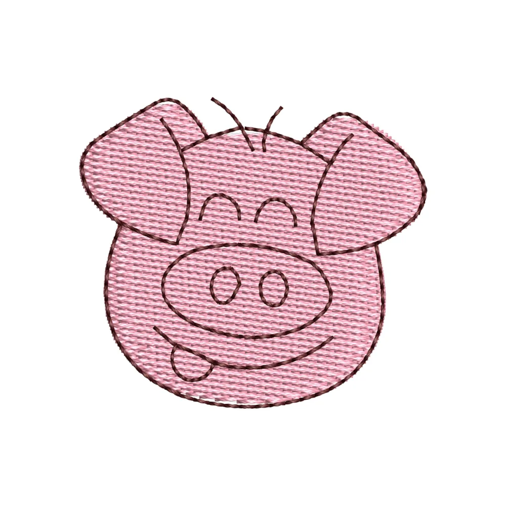 Pig Embroidery Design