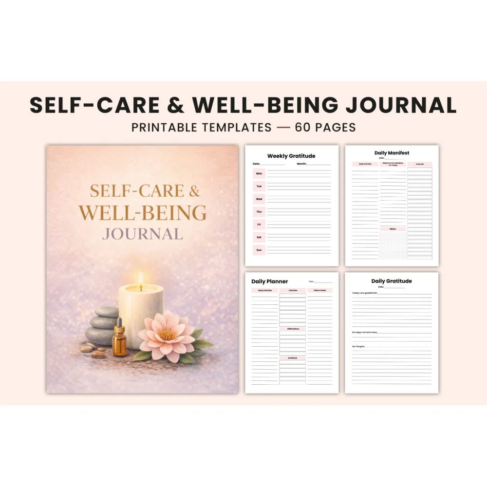 Self Care Well-Being Journal