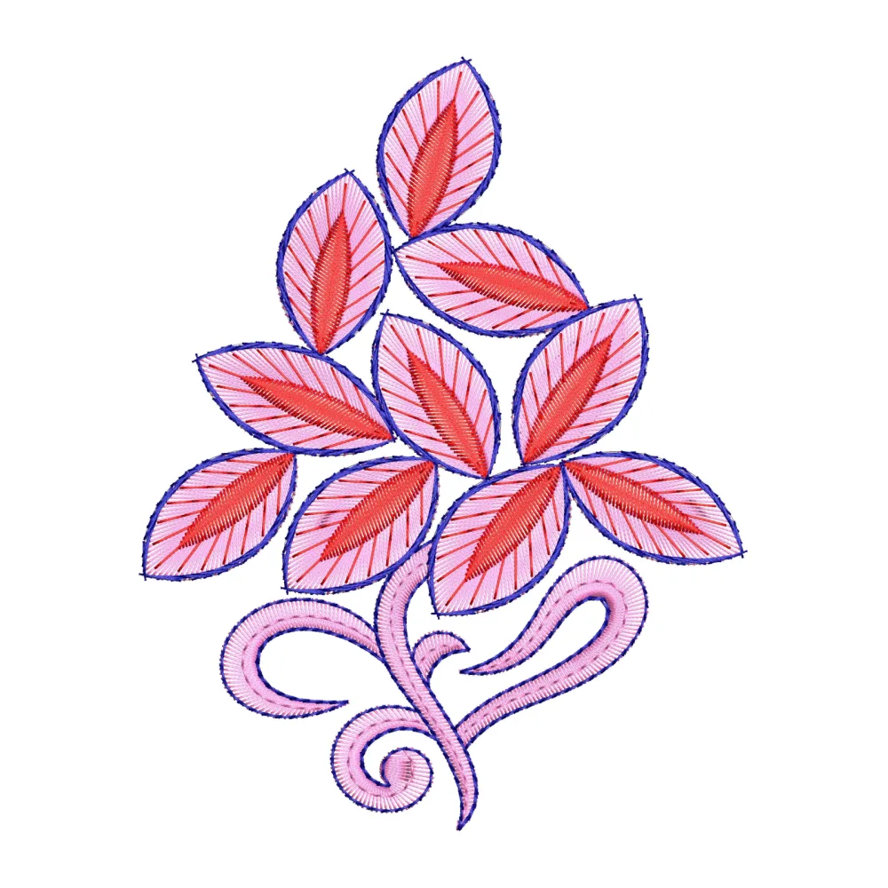 Bunch Leaf Embroidery Design