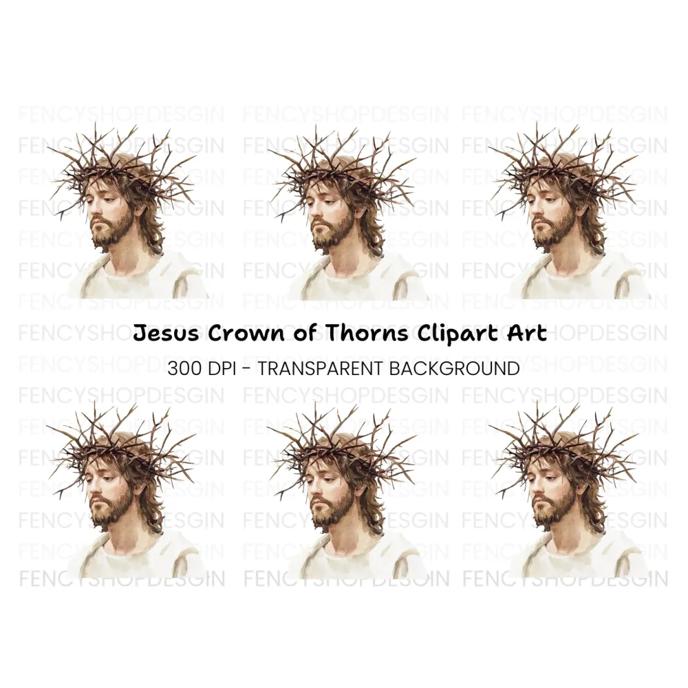 Jesus Christ Crown of Thorns Clipart Bundle