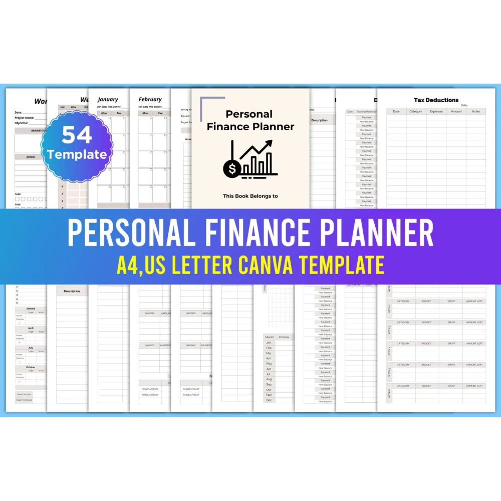 Editable Personal Finance Planner