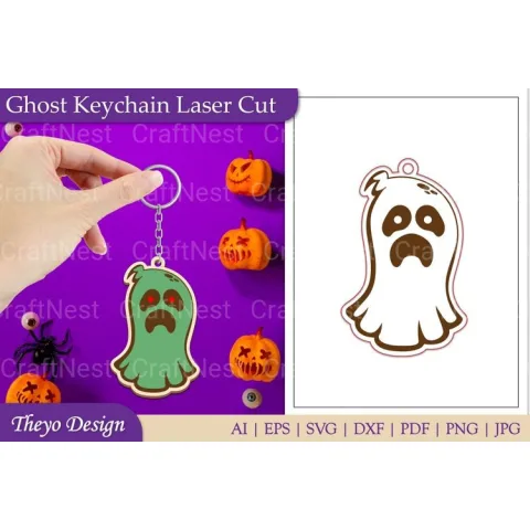 Ghost Keychain SVG Bundle