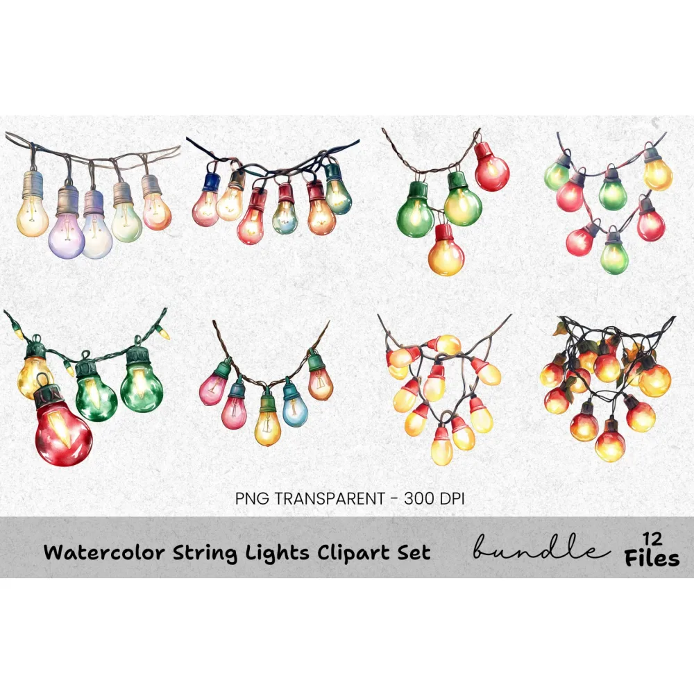 String Lights Clipart Bundle