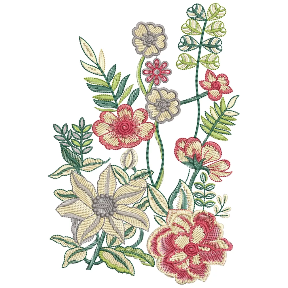 Bold Flower Embroidery Design
