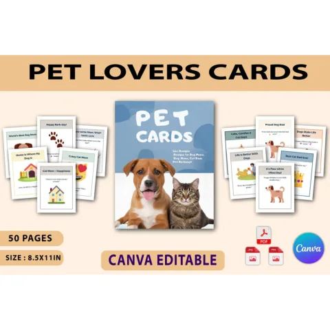 Pet Lovers: 40 Design Cards Collection
