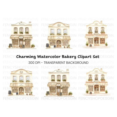 Vintage French Patisserie Clipart Bundle