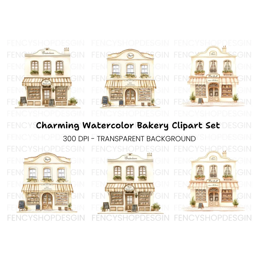 Vintage French Patisserie Clipart Bundle