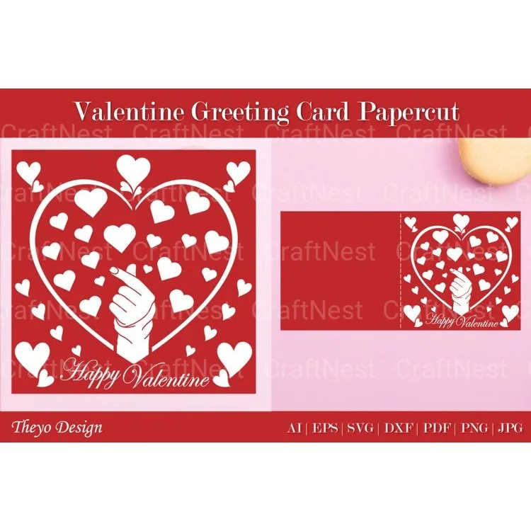 Valentine Greeting Card SVG Cut File