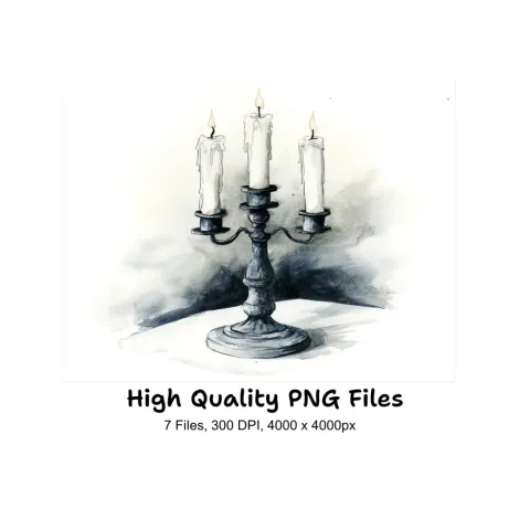 Candelabra Clipart Bundle