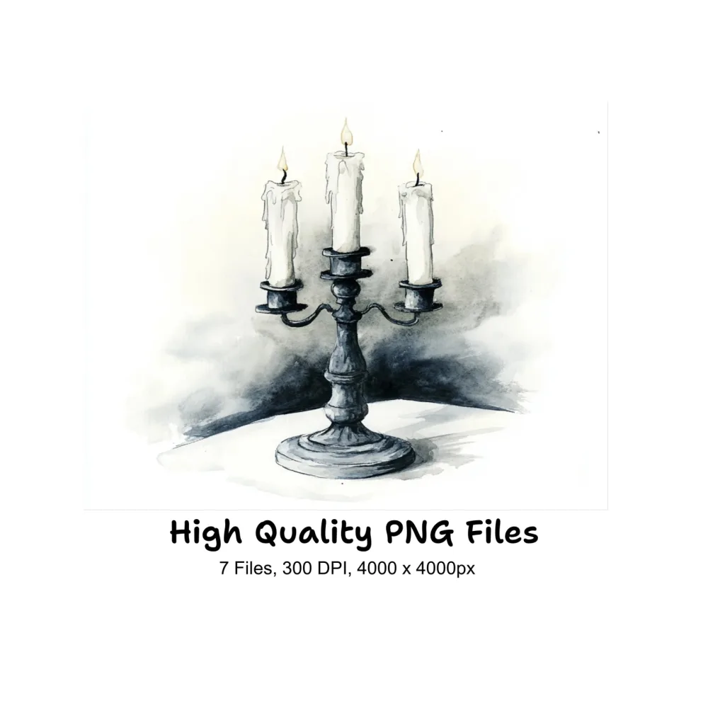 Candelabra Clipart Bundle