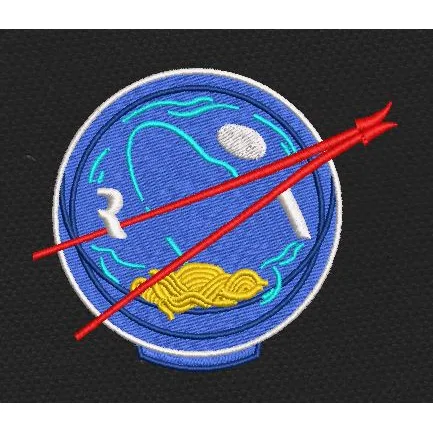 Noodle Bowl Orbit Embroidery Design
