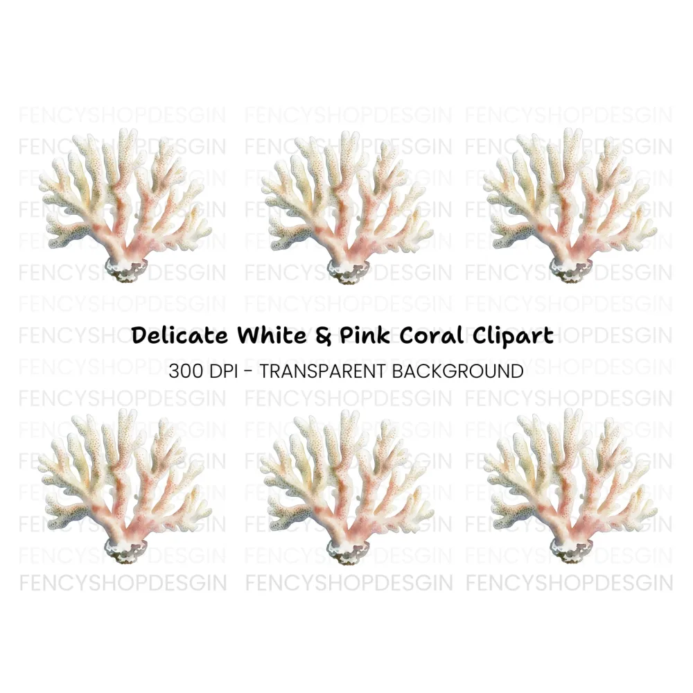 Realistic Coral Reef Graphic Clipart Bundle
