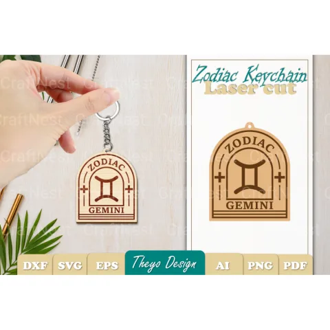Zodiac Keychain SVG Bundle