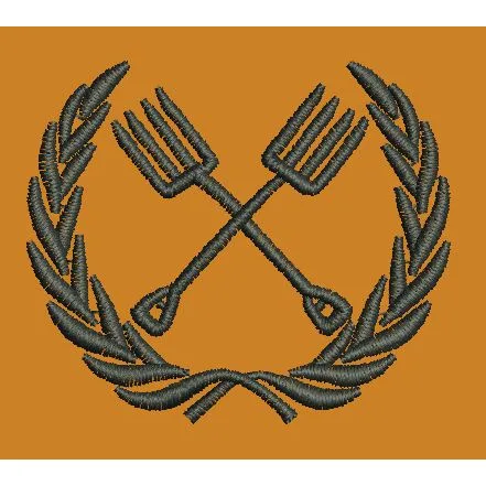 Pitchfork Embroidery Design
