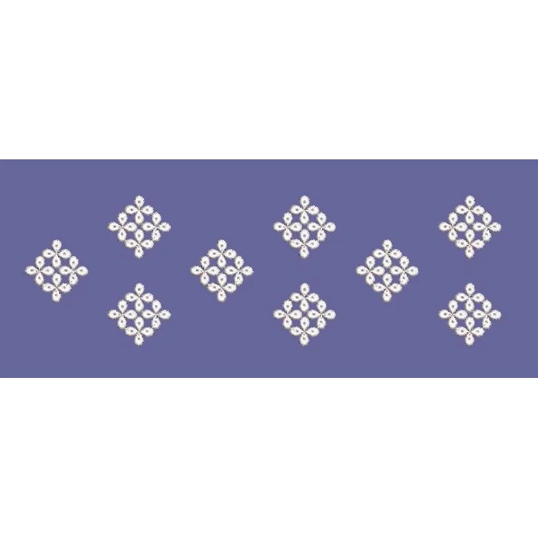 Geometric Buta Pattern Embroidery Design