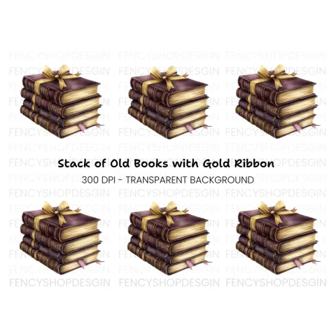 Vintage Books Clipart Bundle