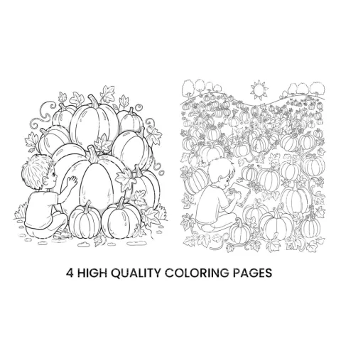 Kids Painting Autumn Leaves Coloring Books