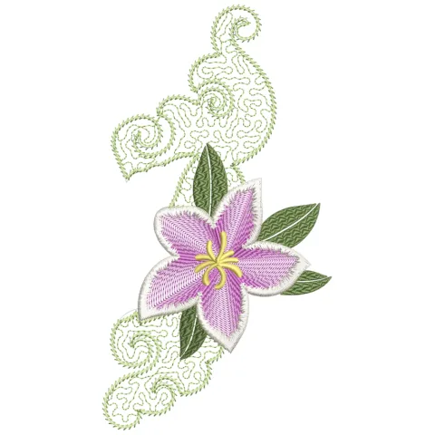 Lilly Embroidery Design
