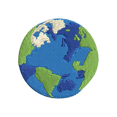 Earth Embroidery Design