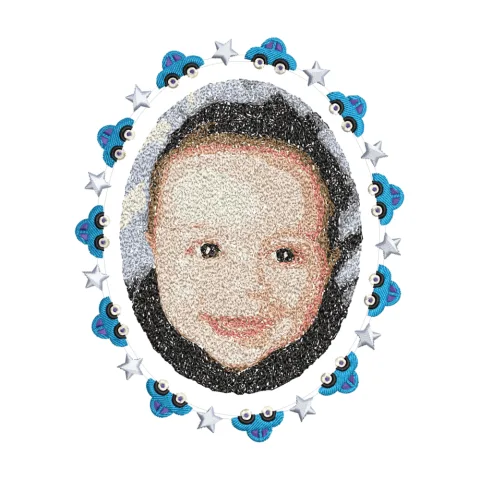 Baby Boy Rustic Embroidery Design