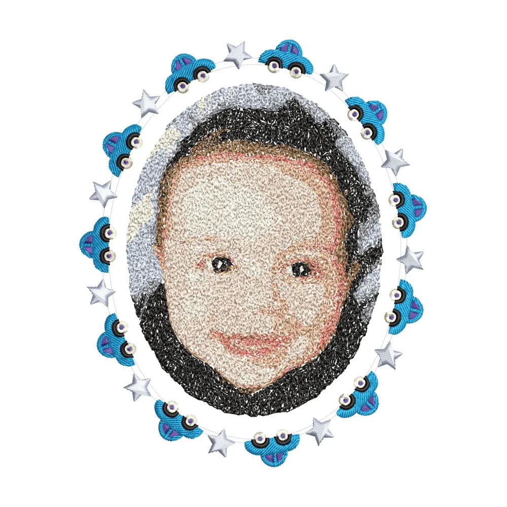 Baby Boy Rustic Embroidery Design
