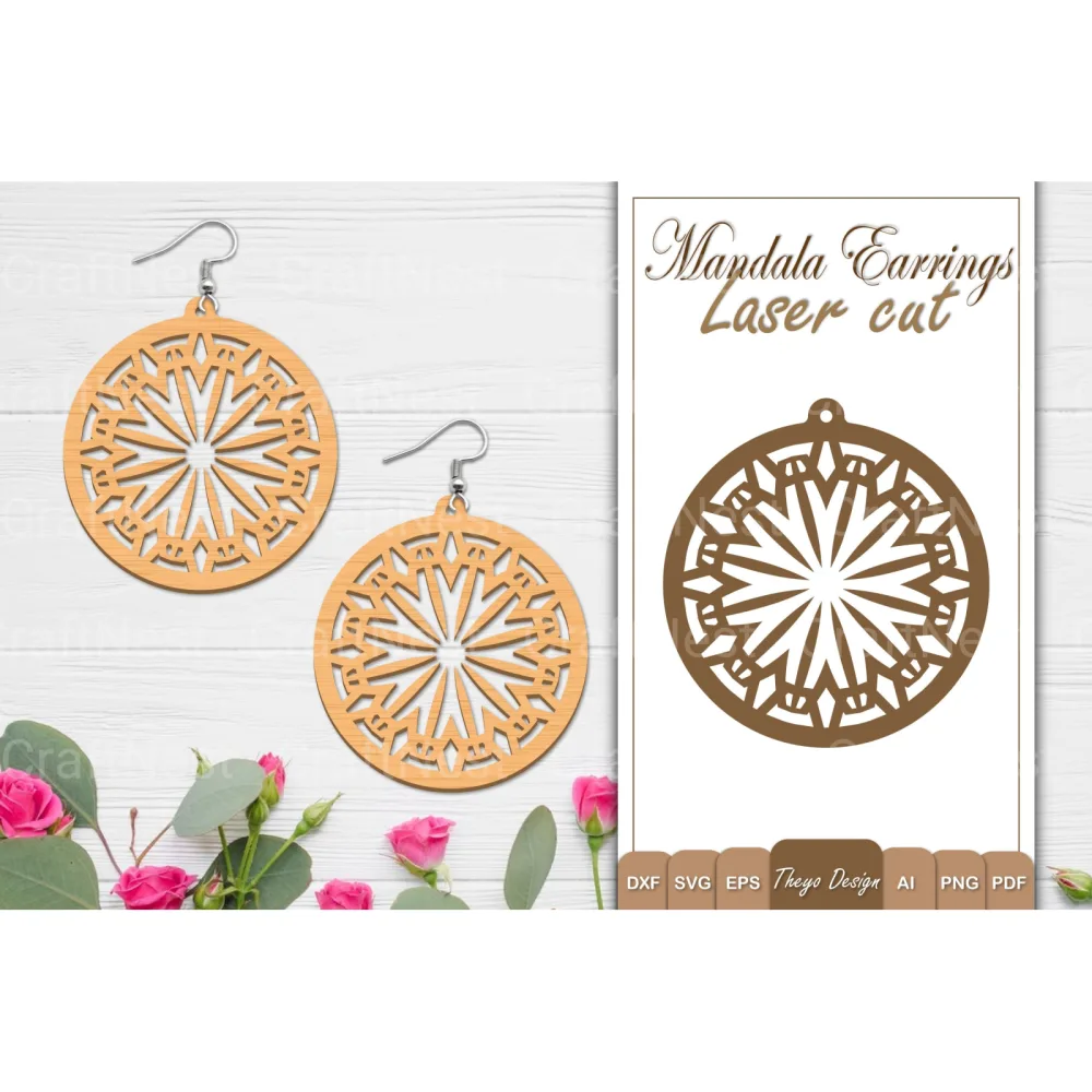 Earrings Mandala SVG Bundle