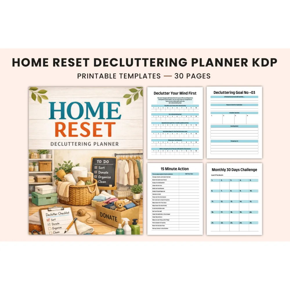 Home Reset Decluttering Planner