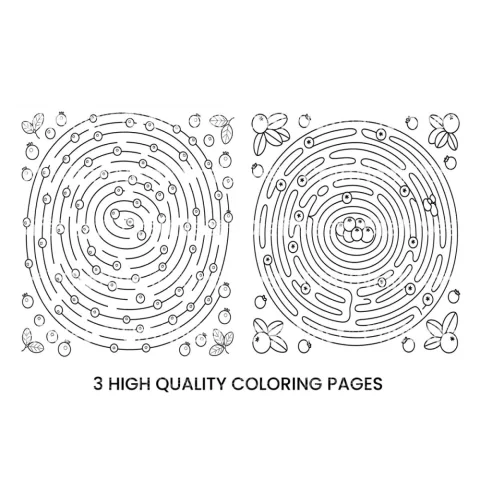 Blueberry Maze Adventure Coloring Books
