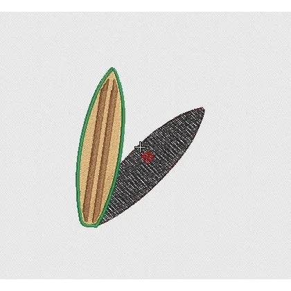 Surfboard Embroidery Design
