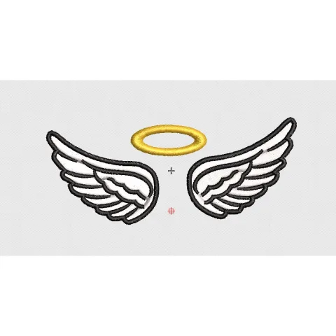 Wing Embroidery Design