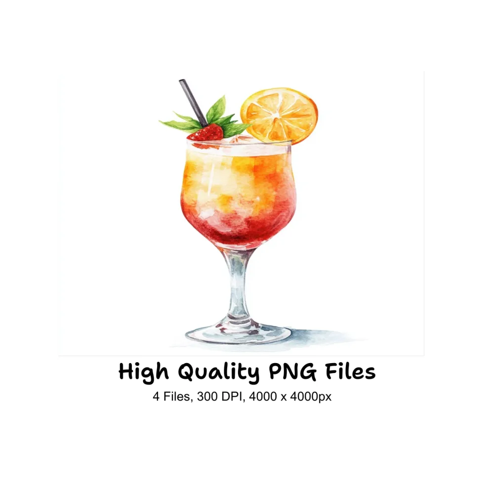 Summer Cocktails Clipart Bundle