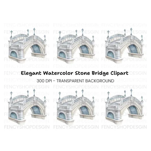 Elegant Bridge Clipart Bundle