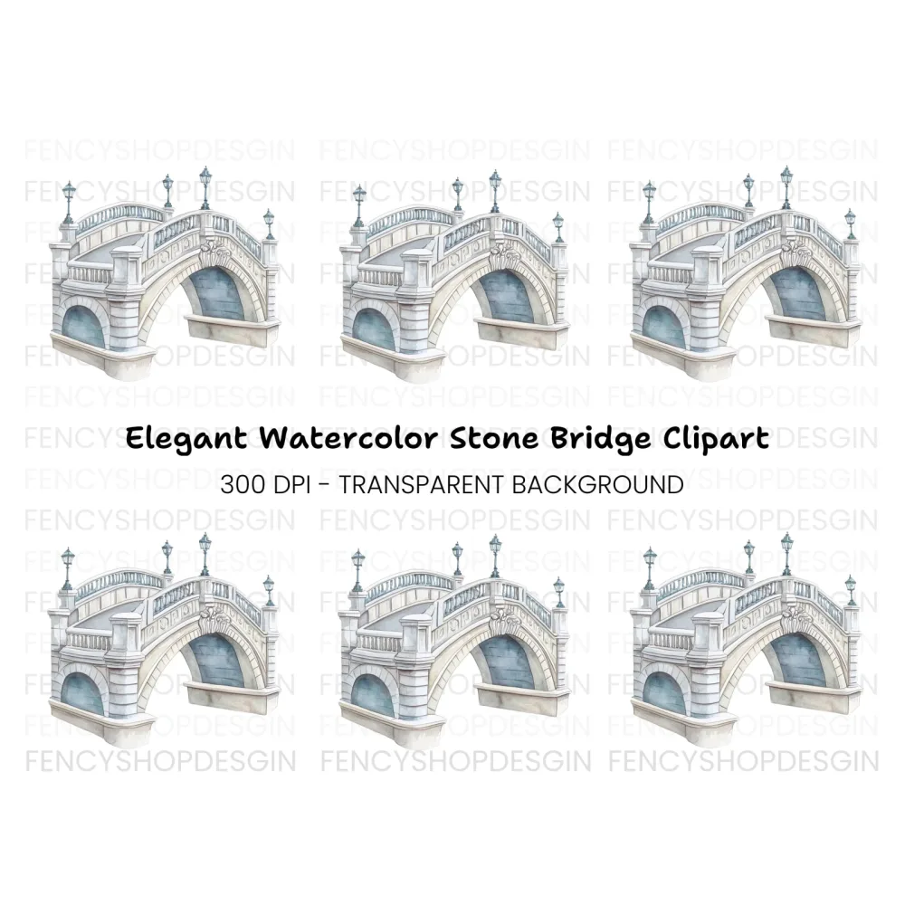 Elegant Bridge Clipart Bundle