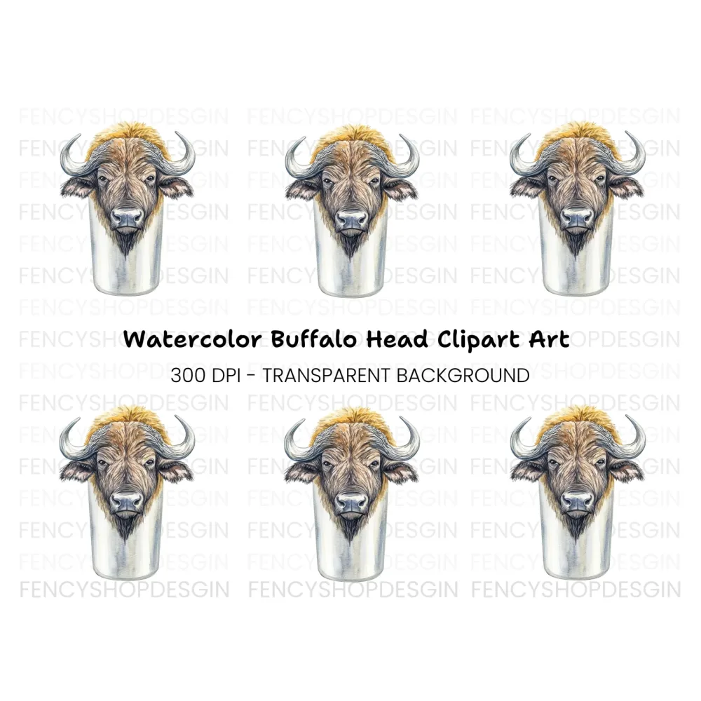 Buffalo Head Clipart Bundle