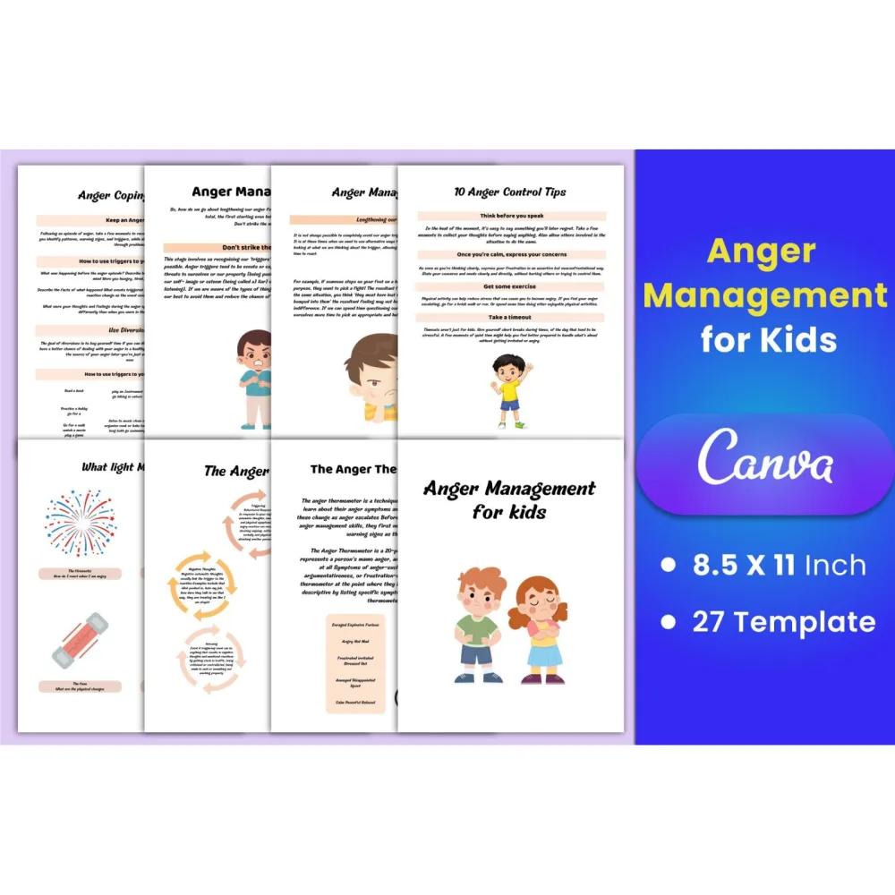 Anger Management Planner for Kids