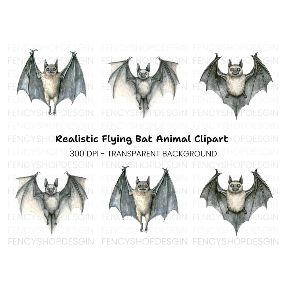 Cute Bat Clipart Bundle