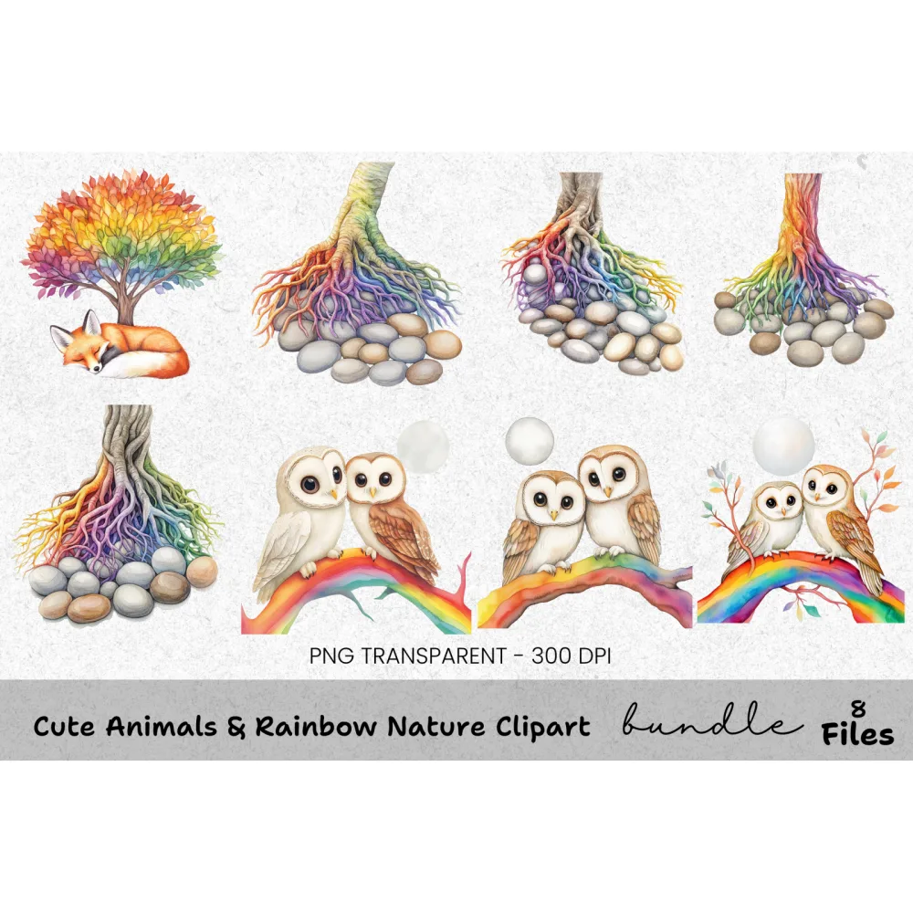 Wild Tiger Cub Jungle Animal Clipart Bundle