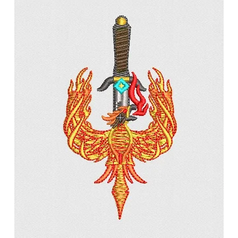 Phoenix Embroidery Design