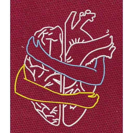 Anatomical Harmony Lineart Embroidery Design
