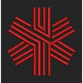 Crimson Radiant Lattice Embroidery Design