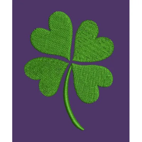 Heart Leaf Embroidery Design