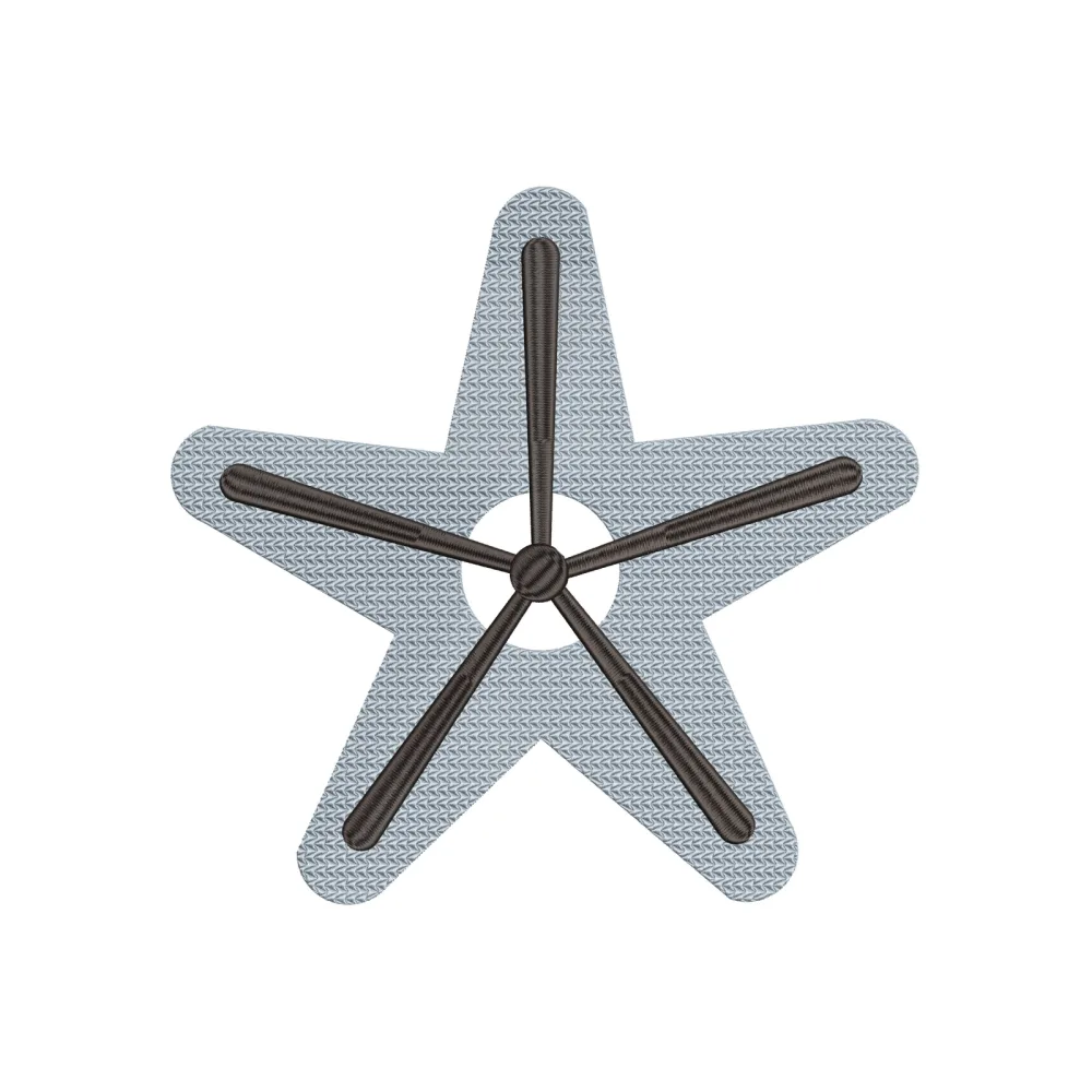 Star Fan Embroidery Design