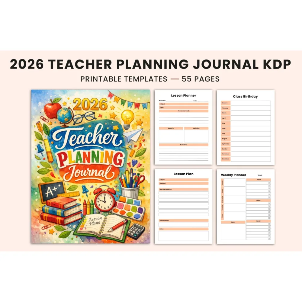 Teacher Planning Journal for Effective Organization