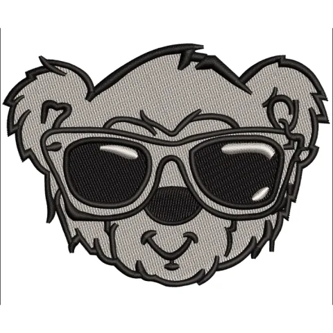Bear Face Embroidery Design