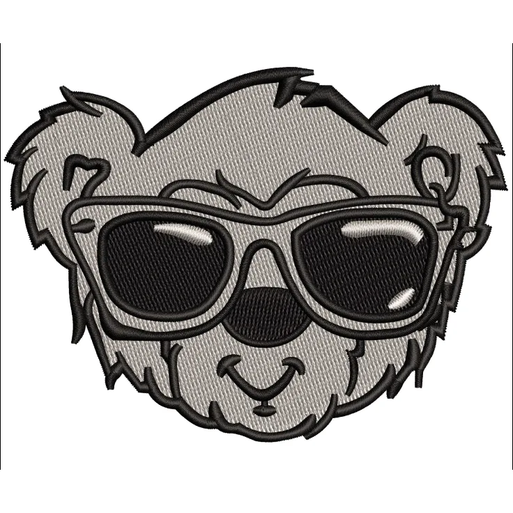 Bear Face Embroidery Design