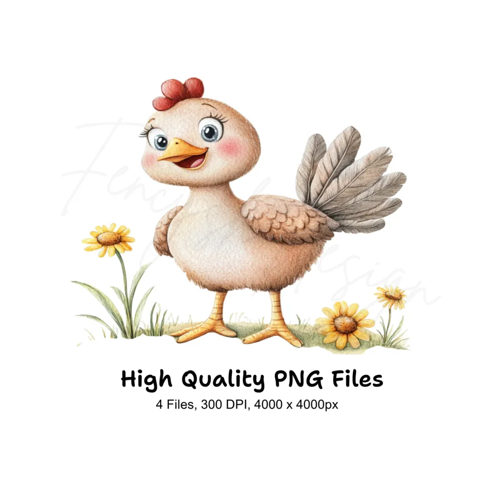 Cute Chicken Clipart Bundle