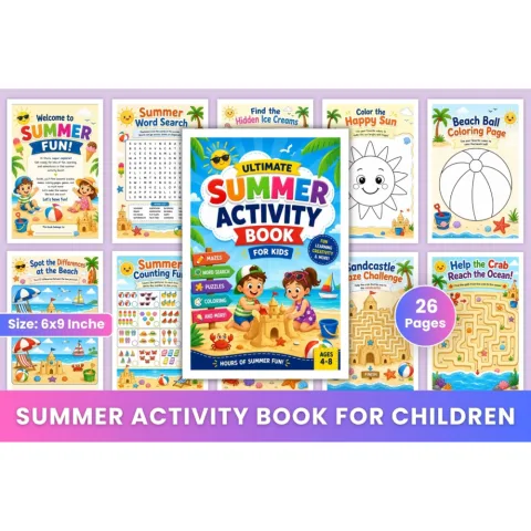 Summer Activity For Children Book