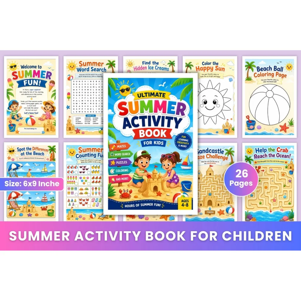 Summer Activity For Children Book